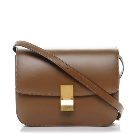 celine box medium camel|CELINE Box Calfskin Medium Classic Box Flap Bag Camel .